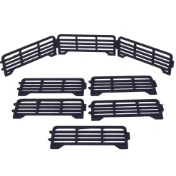 1/64 Pack of 8 Black Short Fence Links, 3D Printed