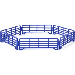 1/64 Pack of 6 Blue Long Fence Links, 3D Printed