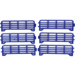 1/64 Pack of 6 Blue Long Fence Links, 3D Printed