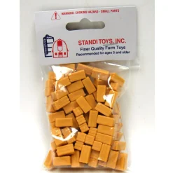 1/64 Pack of (Approx.) 100 Yellow Plastic Straw Bales by Standi Toys