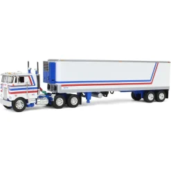 1/64 Peterbilt 352 CEO with 40ft Vintage Reefer Trailer, USA Bicentennial Patriot, DCP by First Gear