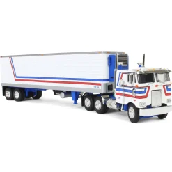 1/64 Peterbilt 352 CEO with 40ft Vintage Reefer Trailer, USA Bicentennial Patriot, DCP by First Gear
