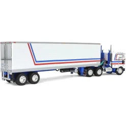 1/64 Peterbilt 352 CEO with 40ft Vintage Reefer Trailer, USA Bicentennial Patriot, DCP by First Gear