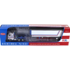 1/64 Peterbilt 352 CEO with 40ft Vintage Reefer Trailer, USA Bicentennial Patriot, DCP by First Gear