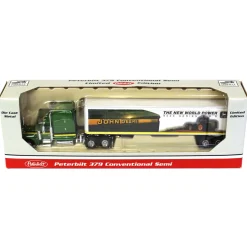 1/64 Peterbilt 379 Conventional Semi with John Deere "The New World Power 9000 Series 4WD's" Trailer