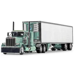 1/64 Peterbilt 379 Sleeper w/ Utility Trailer & Reefer, PMI Color of Money, DCP by First Gear