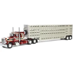 1/64 Peterbilt 359 Sleeper with Wilson Vintage Livestock Trailer, 2024 National Farm Toy Museum