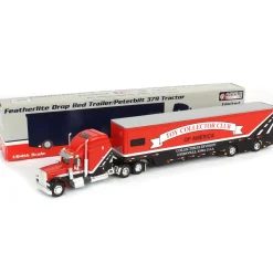 1/64 Peterbilt 379 SpecCast Semi with Toy Collector Club Featherlite Drop Bed Trailer