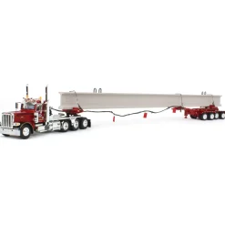 1/64 Peterbilt 389 w/ ERMC Hydra-Steer Trailer & 90' Beam Load, 2023 Nat'l Toy Truck 'N Construction Show