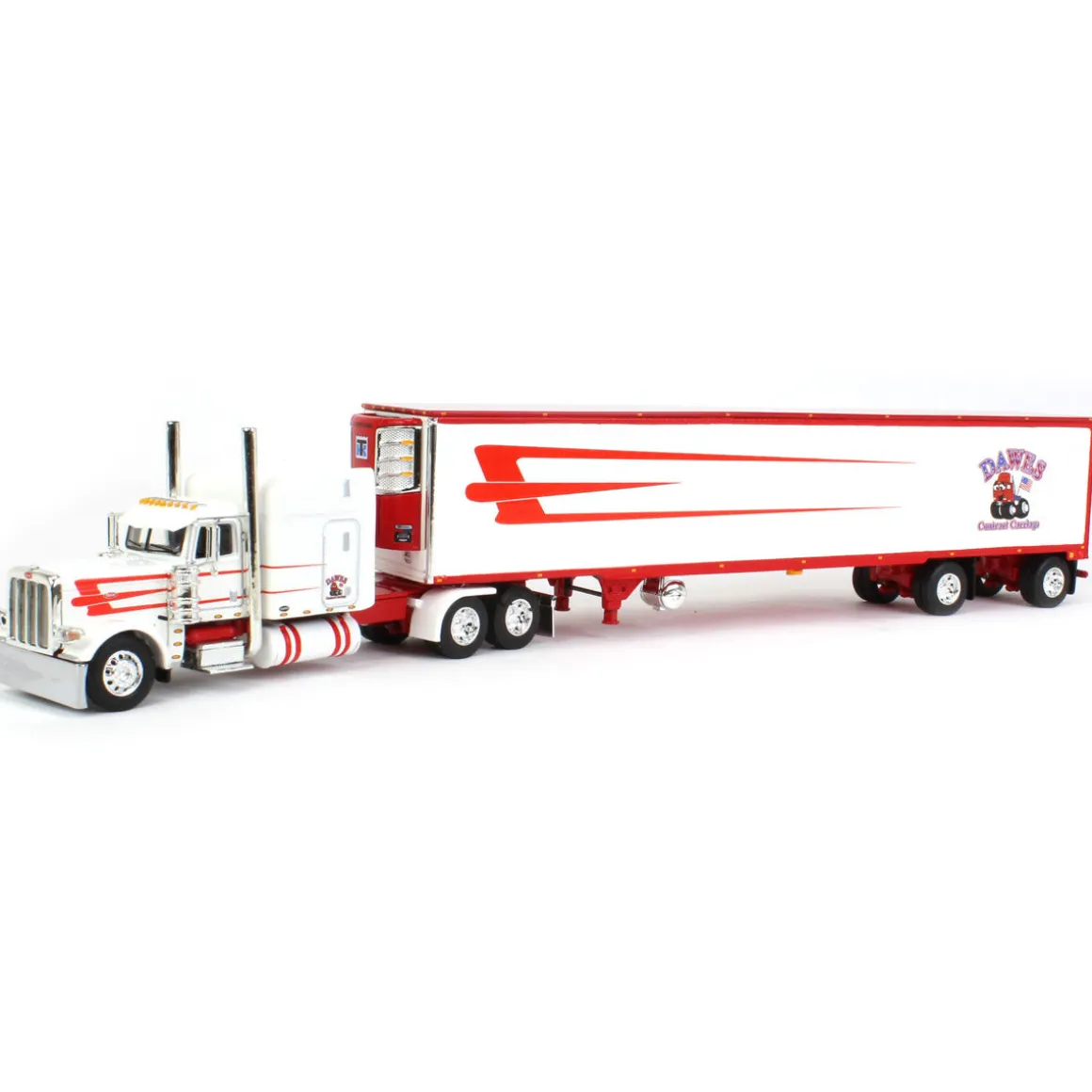 1/64 Peterbilt 389 w/ Utility Ribbed Spread-Axle Reefer, Dawes Contract Carriage, DCP by First Gear