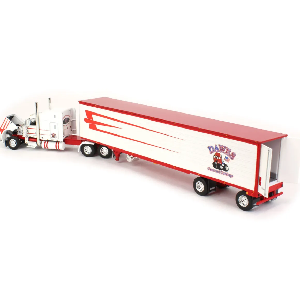 1/64 Peterbilt 389 w/ Utility Ribbed Spread-Axle Reefer, Dawes Contract Carriage, DCP by First Gear
