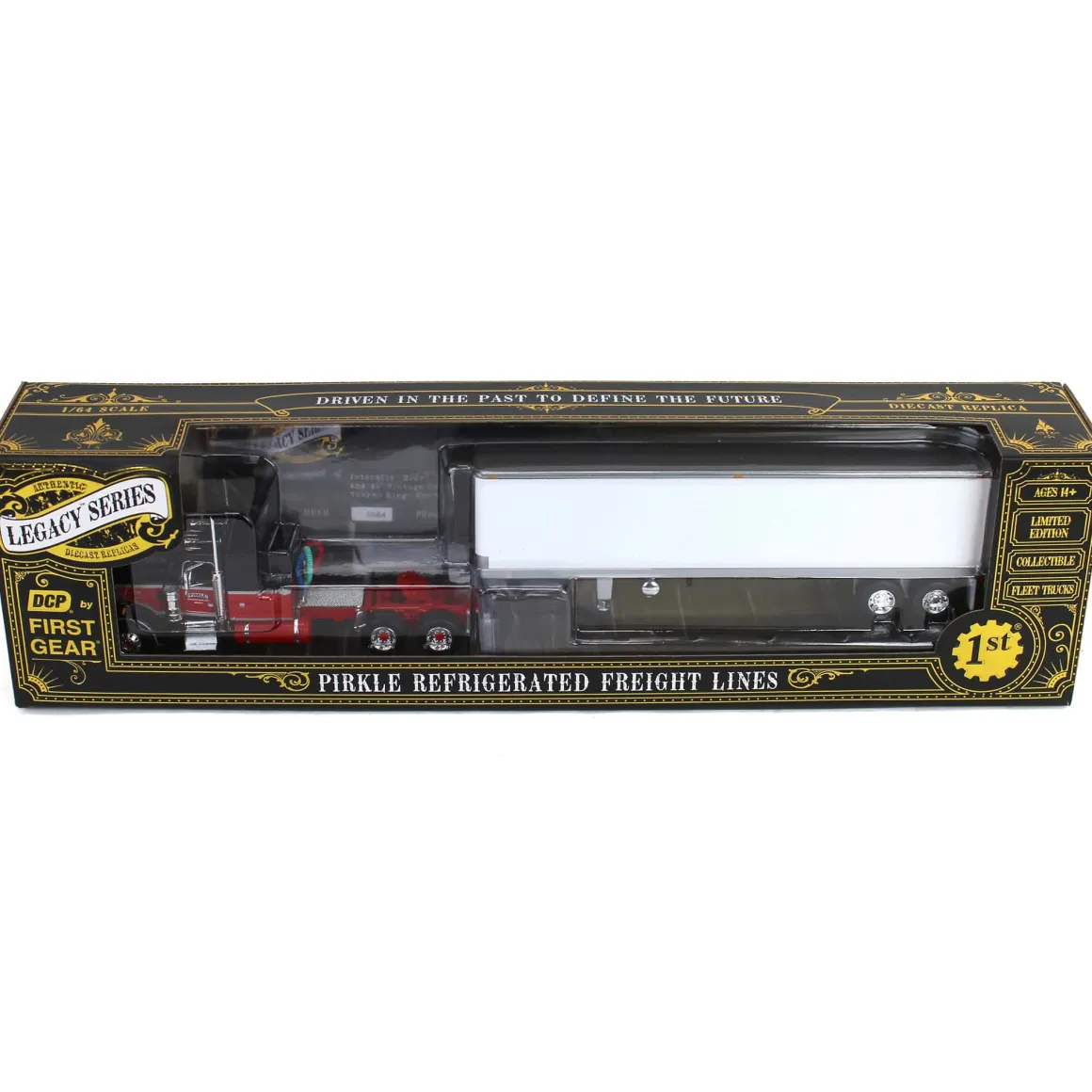1/64 Peterbilt 359 w/ Vintage Reefer Trailer, Legacy Series #1: Pirkle Refrigerated Freight Lines, DCP by First Gear