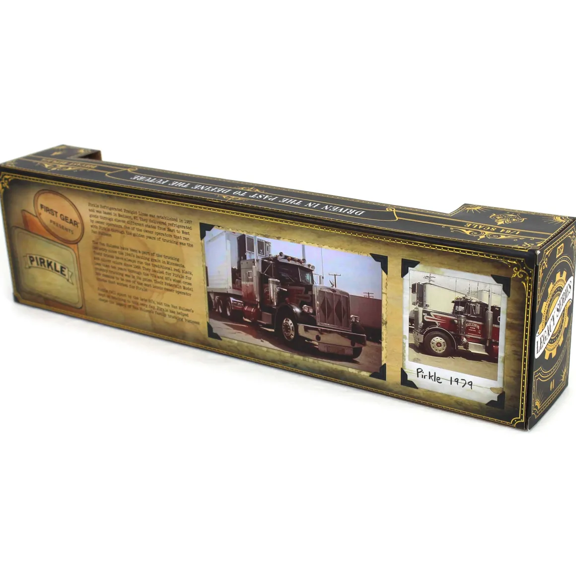 1/64 Peterbilt 359 w/ Vintage Reefer Trailer, Legacy Series #1: Pirkle Refrigerated Freight Lines, DCP by First Gear