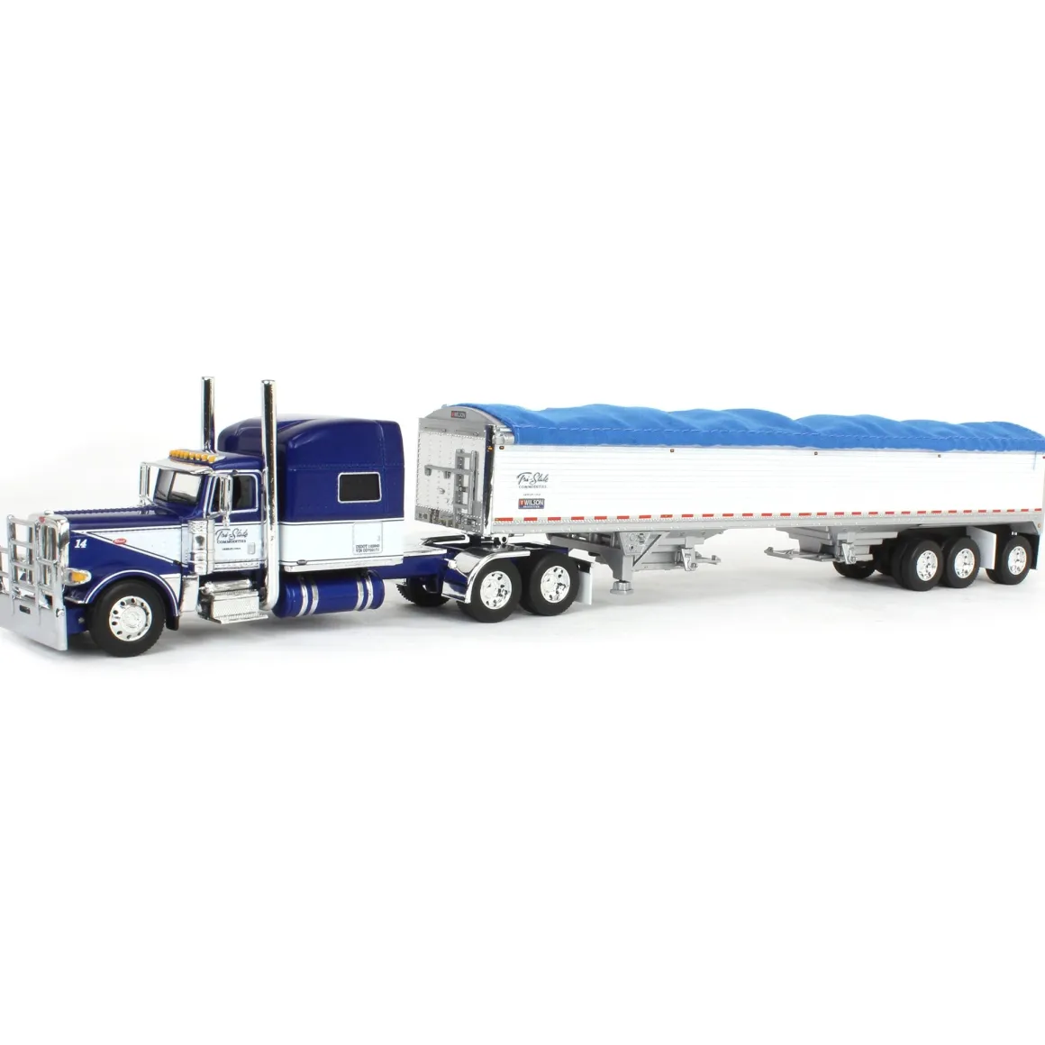 1/64 Peterbilt 389 with 50ft Tri-Axle Grain Trailer, Commemorative Shupe Trucking, DCP by First Gear