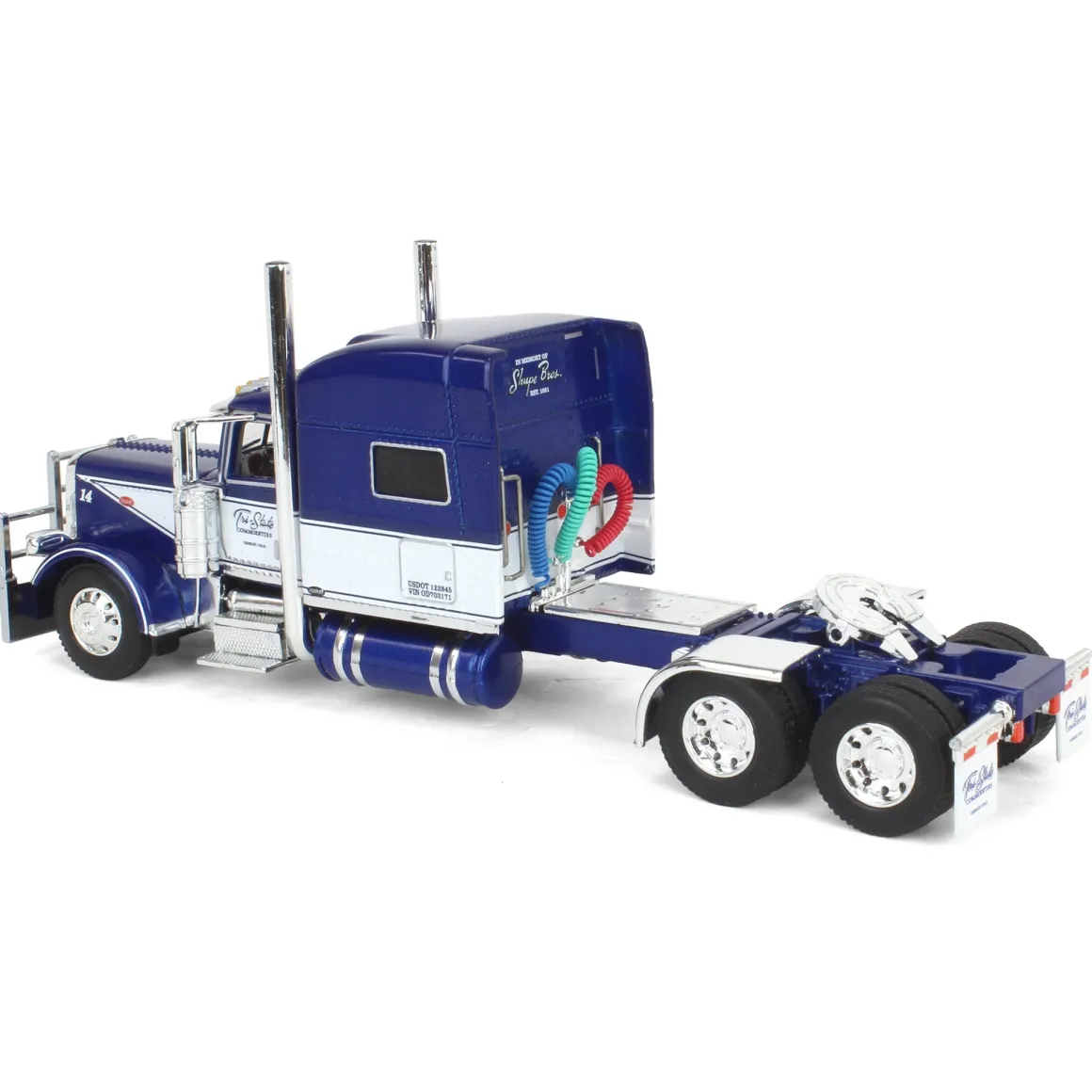 1/64 Peterbilt 389 with 50ft Tri-Axle Grain Trailer, Commemorative Shupe Trucking, DCP by First Gear
