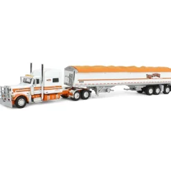 1/64 Peterbilt 389 with 50ft Tri-Axle Grain Trailer, Tri-State Commodities, DCP by First Gear
