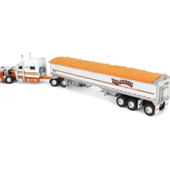 1/64 Peterbilt 389 with 50ft Tri-Axle Grain Trailer, Tri-State Commodities, DCP by First Gear