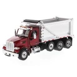 1/50 Peterbilt Model 567 SFFA Tandem Axle Dump Truck with Pusher Axle by Diecast Masters