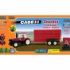 318 Piece Block Set - Case IH Magnum Tractor with Farmer & Grain Trailer