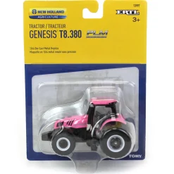 1/64 Pink New Holland Genesis T8.380 Tractor with Rear Duals