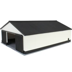 1/64 "The Professional" Black/White 60ft x 80ft Machine & Farm Shed, 3D Printed