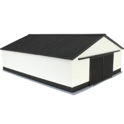 1/64 "The Professional" Black/White 60ft x 80ft Machine & Farm Shed, 3D Printed