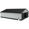 1/64 "The Professional" Gray/Black 60ft x 80ft Machine & Farm Shed w/ Sliding Doors, 3D Printed