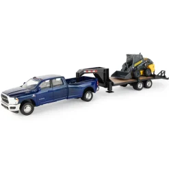 1/32 RAM 3500 Dually Quad Cab w/ Lowboy & New Holland L230 Skid Steer