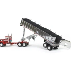 1/64 Red & Black Ford LTL 9000 Day Cab w/ East End Dump Trailer, DCP by First Gear