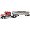 1/64 Red & Blue Kenworth W990 76in Sleeper with Brenner Chemical Tank Trailer, DCP by First Gear