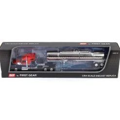 1/64 Red & Blue Kenworth W990 76in Sleeper with Brenner Chemical Tank Trailer, DCP by First Gear