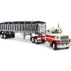 1/64 Red & White Ford LTL 900 with East End Dump Trailer, DCP by First Gear