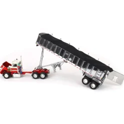 1/64 Red & White Ford LTL 900 with East End Dump Trailer, DCP by First Gear