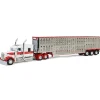 1/64 Red & White Kenworth Truck with Wilson Livestock Trailer, DCP by First Gear