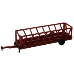 1/64 Red 20ft Portable Cattle Feeder, 3D Printed