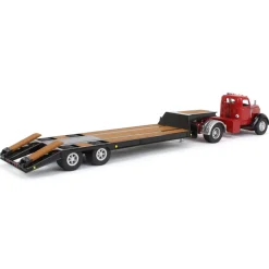 1/50 Red International KB-8 with Tandem Axle Lowboy Trailer