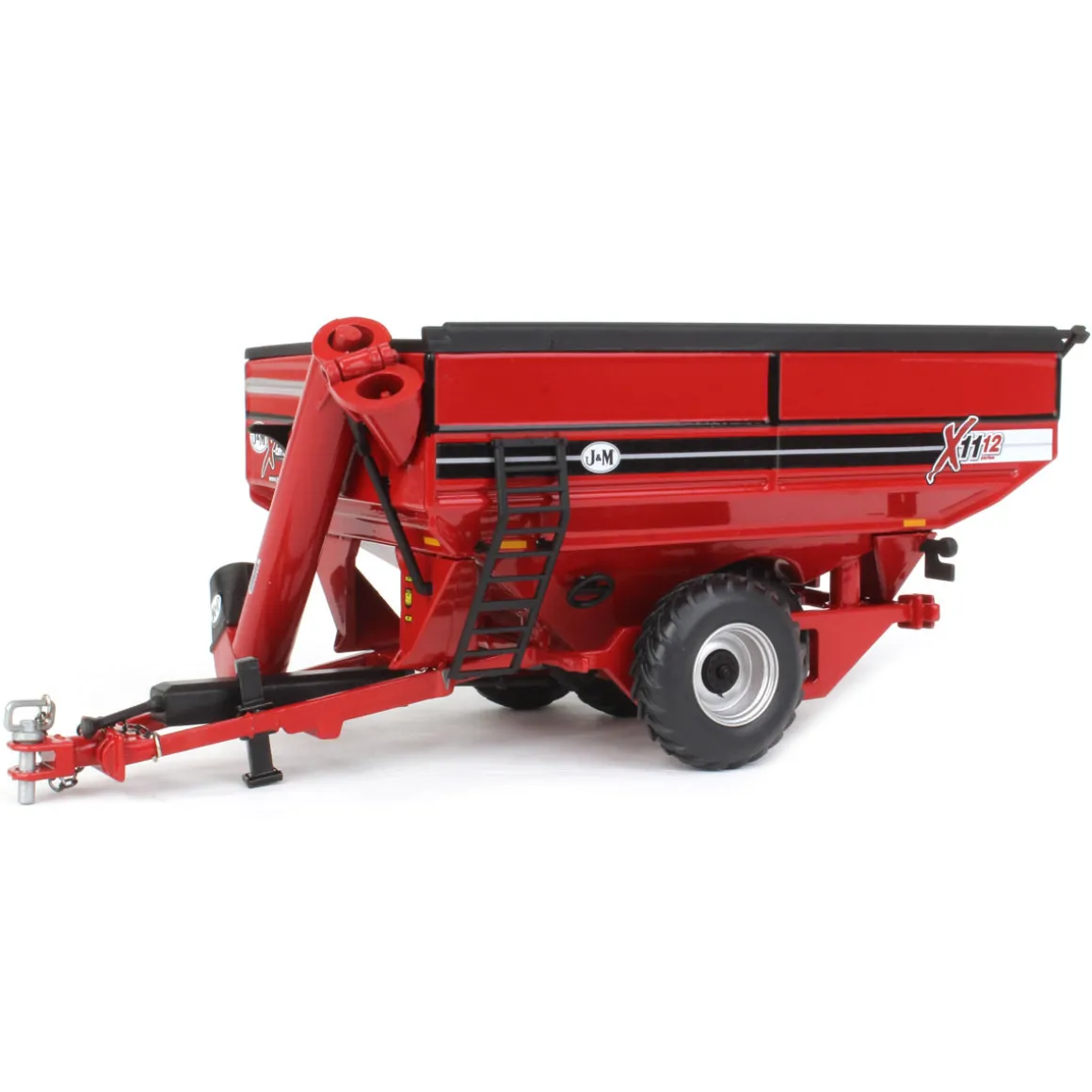1/64 Red J&M 1112 X-Tended Reach Grain Cart with Tandem Walking Duals