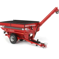 1/64 Red J&M 1112 X-Tended Reach Grain Cart with Tandem Walking Duals