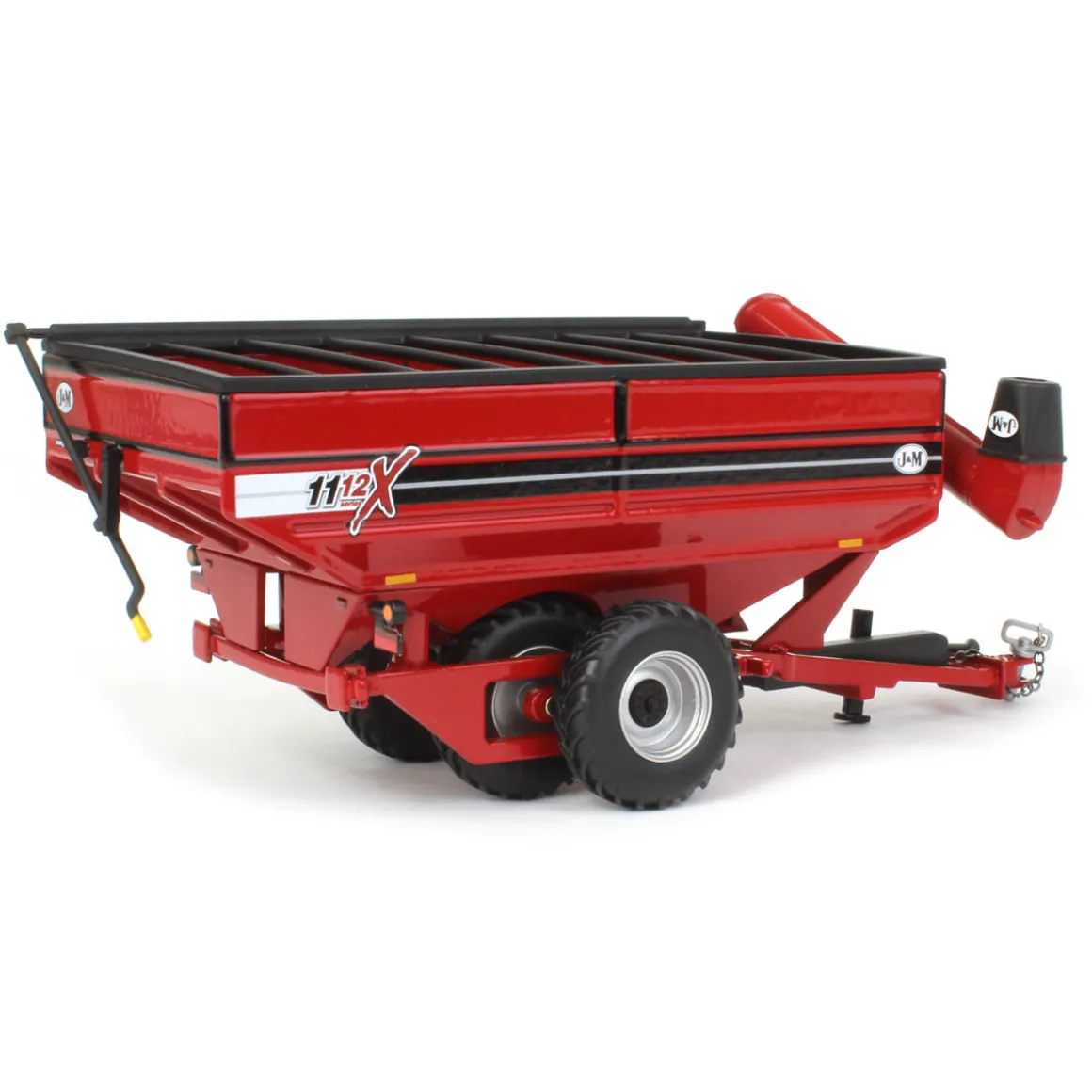 1/64 Red J&M 1112 X-Tended Reach Grain Cart with Tandem Walking Duals