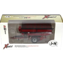 1/64 Red J&M 1112 X-Tended Reach Grain Cart with Tandem Walking Duals