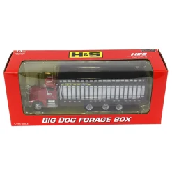 1/64 Red Peterbilt 385 with H&S Big Dog 1226 Forage Box, Exclusive HFE Edition