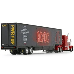 1/64 Red Peterbilt Model 389 Sleeper w/ Kentucky Moving Trailer, AC/DC PWR/UP, DCP by First Gear