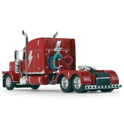 1/64 Red Peterbilt Model 389 Sleeper w/ Kentucky Moving Trailer, AC/DC PWR/UP, DCP by First Gear
