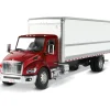 1/32 Red Peterbilt Model 536 with White Supreme Signature Van Truck Body