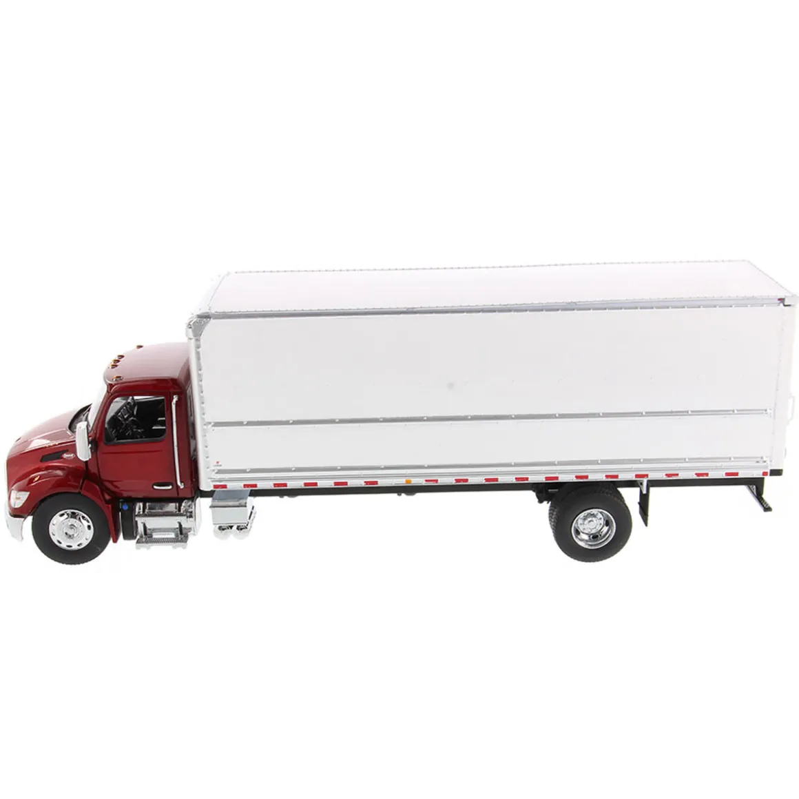 1/32 Red Peterbilt Model 536 with White Supreme Signature Van Truck Body