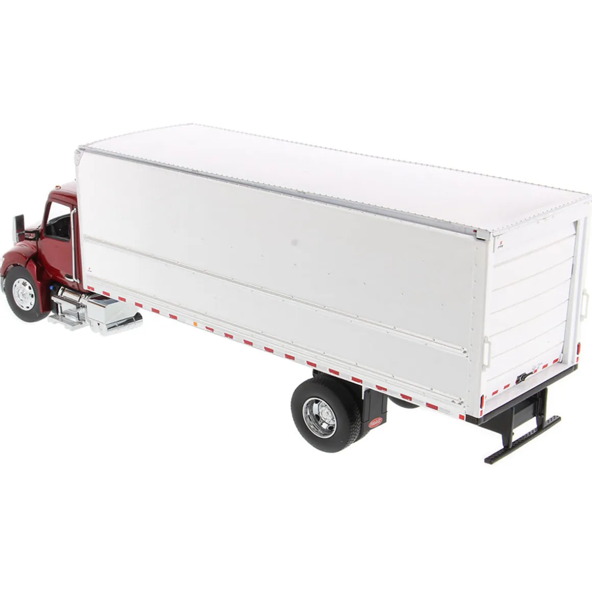 1/32 Red Peterbilt Model 536 with White Supreme Signature Van Truck Body