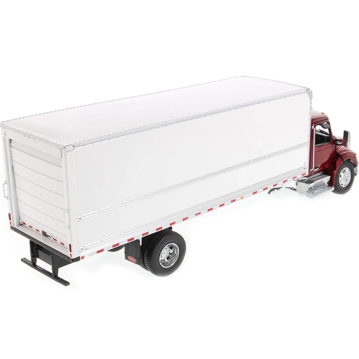 1/32 Red Peterbilt Model 536 with White Supreme Signature Van Truck Body