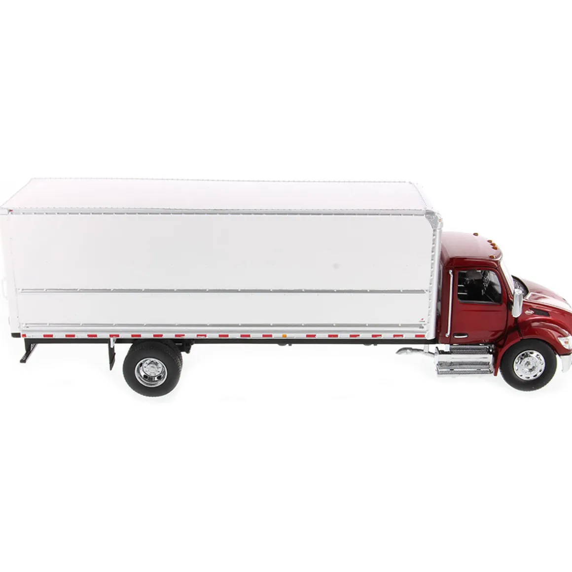 1/32 Red Peterbilt Model 536 with White Supreme Signature Van Truck Body