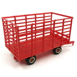 1/64 Red Plastic Hay Wagon with Rubber Tires by Standi Toys