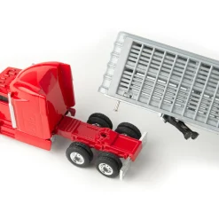 1/64 Red Semi Truck with Cattle Trailer and Cattle by ERTL